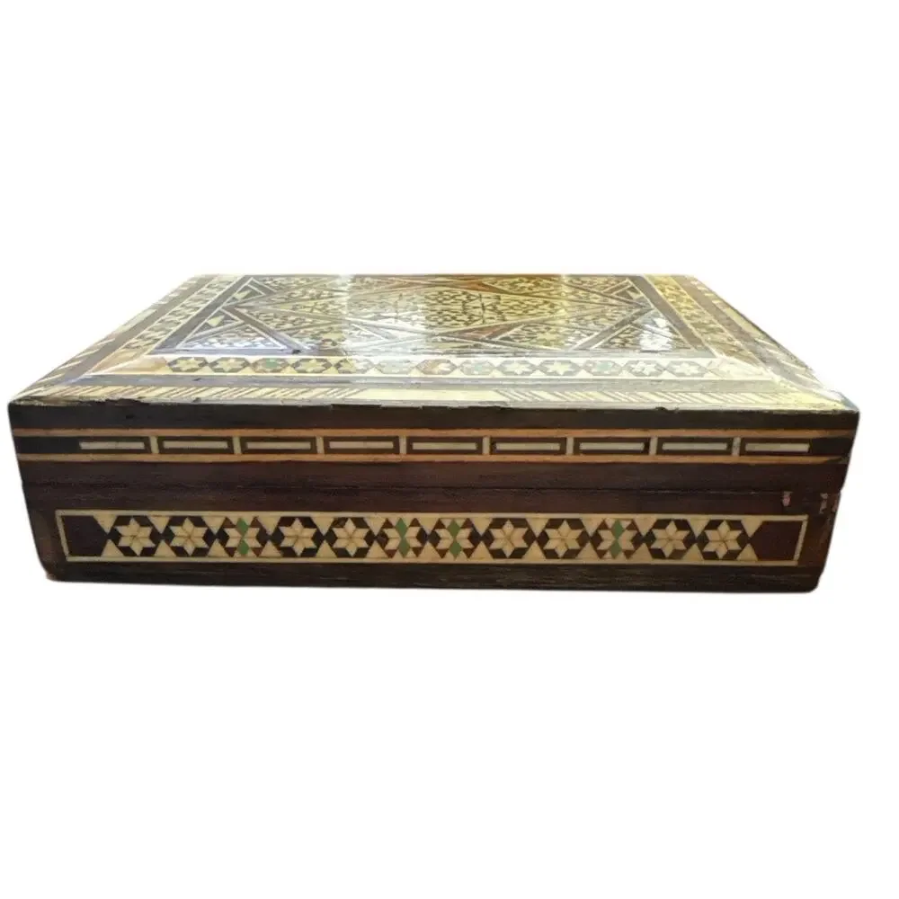 Vintage Persian Intricately Made Marquetry Trinket Box